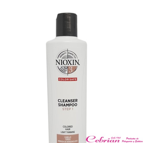 Nioxin Cleanser Champú 3 | Cebrián Tienda de Peluquería Online