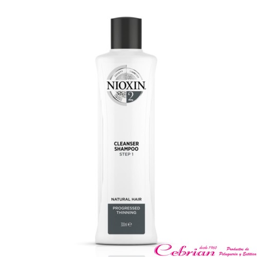 Nioxin Champú Sistema 2 | Cebrián Tienda de Peluquería Online